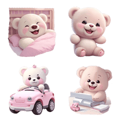 [LINE絵文字] white bear racing emojiの画像
