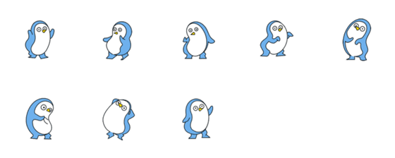 [LINE絵文字]ポリペンギンダンスの画像一覧