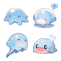 [LINE絵文字] Fluttering jellyfish emojiの画像