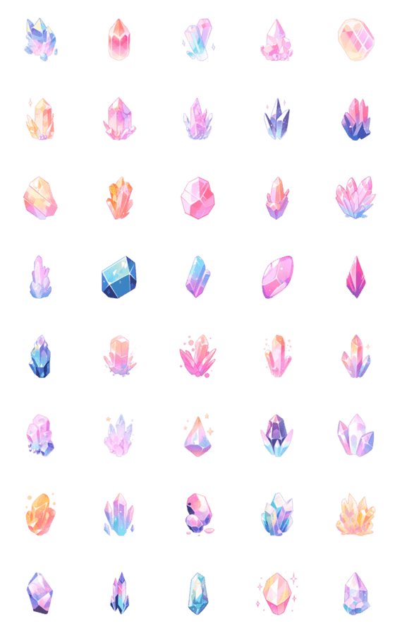 [LINE絵文字]crystal emojiの画像一覧
