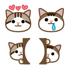 [LINE絵文字] きょうだい猫のデイリーに使える絵文字の画像