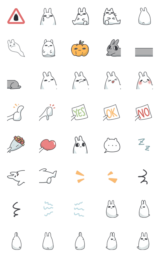 [LINE絵文字]疲れたうさぎ emoji 5の画像一覧