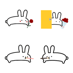 [LINE絵文字] Rabbit Daily Romance Stickersの画像