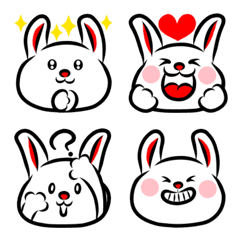 [LINE絵文字] うさぎ♥赤いハートの画像