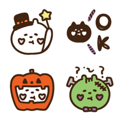 [LINE絵文字] ◯ハロウィン◯りぼんのどうぶつたちの画像