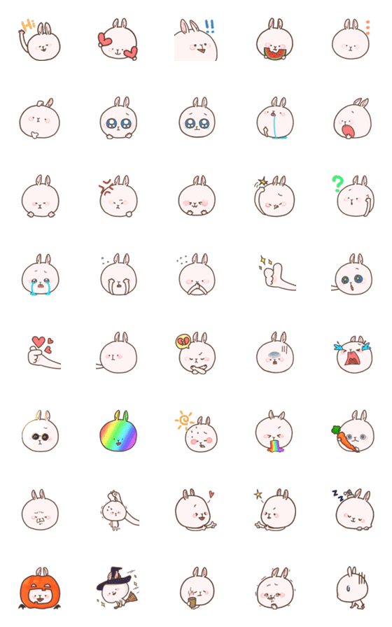 [LINE絵文字]Rabbbbit is here！の画像一覧