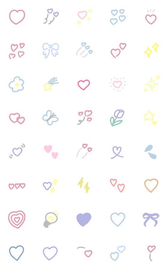 [LINE絵文字]見やすいシンプルな太線画の絵文字11の画像一覧