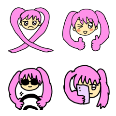 ツインテール七変化の絵文字メイン画像