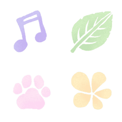 [LINE絵文字] Macaron colors simple emojiの画像