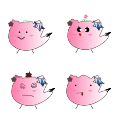 cute pink monsterの絵文字メイン画像