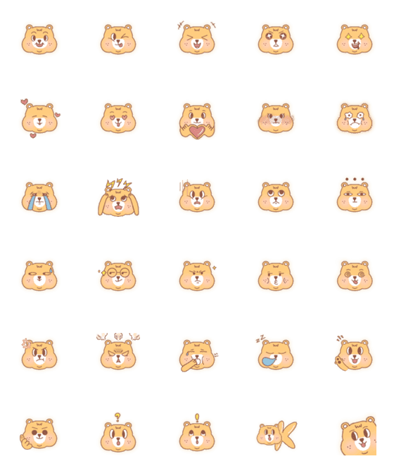 [LINE絵文字]Fat Fat Bearの画像一覧