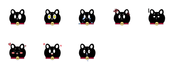 [LINE絵文字]It's a black catの画像一覧
