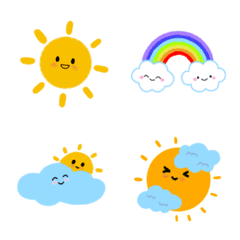 [LINE絵文字] Cute weather emojis(Edited version)の画像