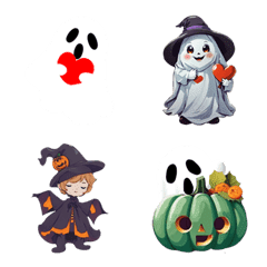 [LINE絵文字] Chat Hello Halloween Emojiの画像