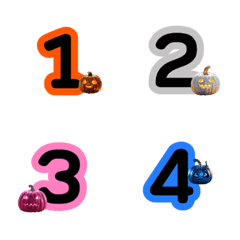 [LINE絵文字] Emoji number pumpkin Halloweenの画像
