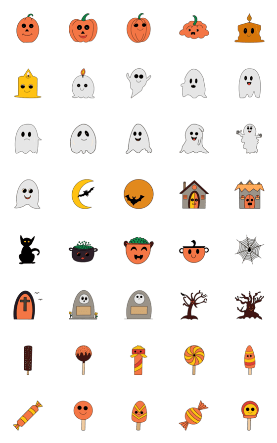 [LINE絵文字]Emoji Halloweenの画像一覧