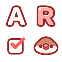[LINE絵文字] NuanCha(Java Sparrow letter label emoji)の画像
