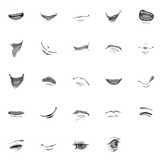 [LINE絵文字]mouth from paperの画像一覧