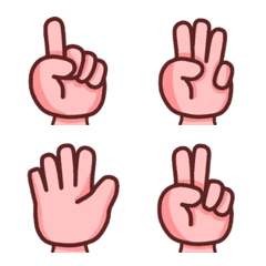 [LINE絵文字] fingers handの画像