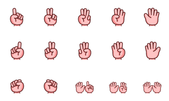 [LINE絵文字]fingers handの画像一覧
