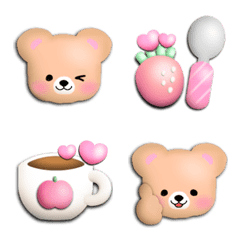 動く！！ふんわりくまたん‼ぷっくり絵文字の絵文字メイン画像