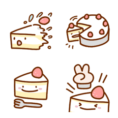 [LINE絵文字] ショートケーキの日常色々絵文字の画像