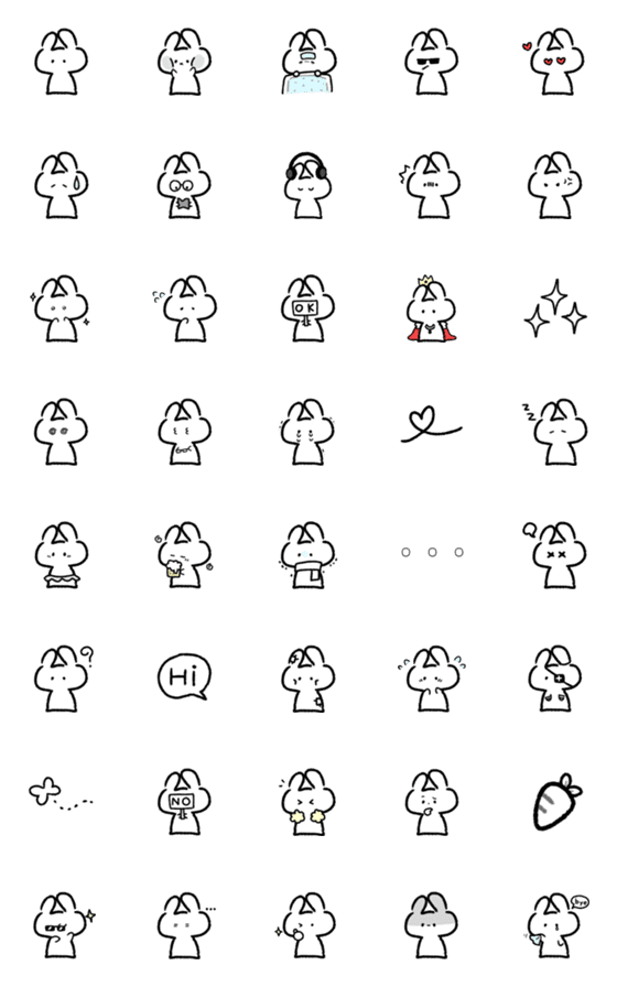 [LINE絵文字]Mochi Bunnの画像一覧