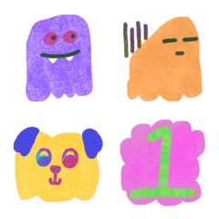 [LINE絵文字] Cute Halloween Spirits and Numbersの画像