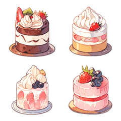 [LINE絵文字] a piece of cake emojiの画像