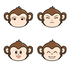 [LINE絵文字] cute little monkeyの画像