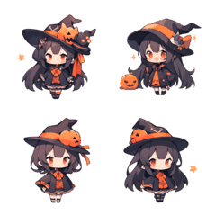 [LINE絵文字] Cute Witch Last Halloweenの画像