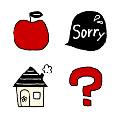 [LINE絵文字] 動く▶シンプル手書き風絵文字の画像