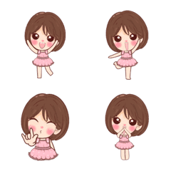 [LINE絵文字] Preaw Jeed, young woman, emojiの画像
