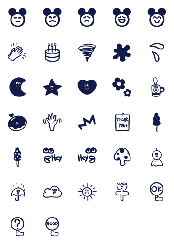 [LINE絵文字]surreal cute emoji！の画像一覧