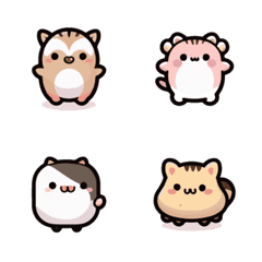 [LINE絵文字] 4Super cute animal expression stickersの画像