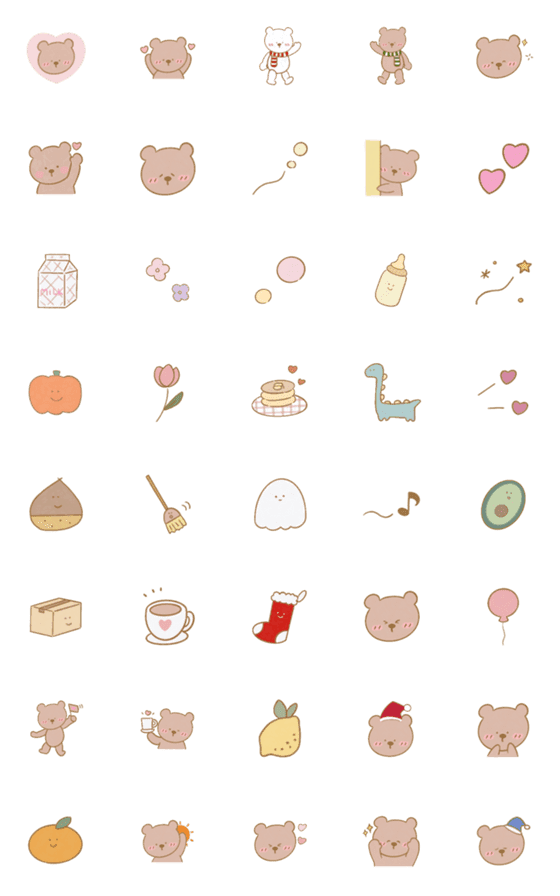 [LINE絵文字]Emoji bear winterの画像一覧