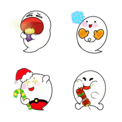 [LINE絵文字] Boo's warm in Autumn and Winterの画像