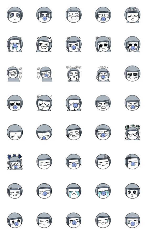 [LINE絵文字]ジェットヘルメットブラザーの画像一覧