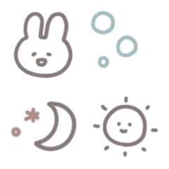 [LINE絵文字] ゆるシンプル＊修正版の画像