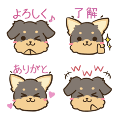 [LINE絵文字] かわいい犬♦ヨークシャーテリアの絵文字2の画像