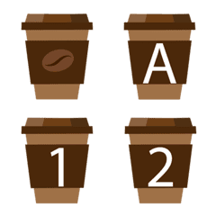 [LINE絵文字] 温かいコーヒーカップ(英数字記号)の画像