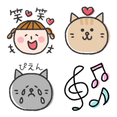 ミツアミちゃん＆ねこちゃん★毎日絵文字の絵文字メイン画像