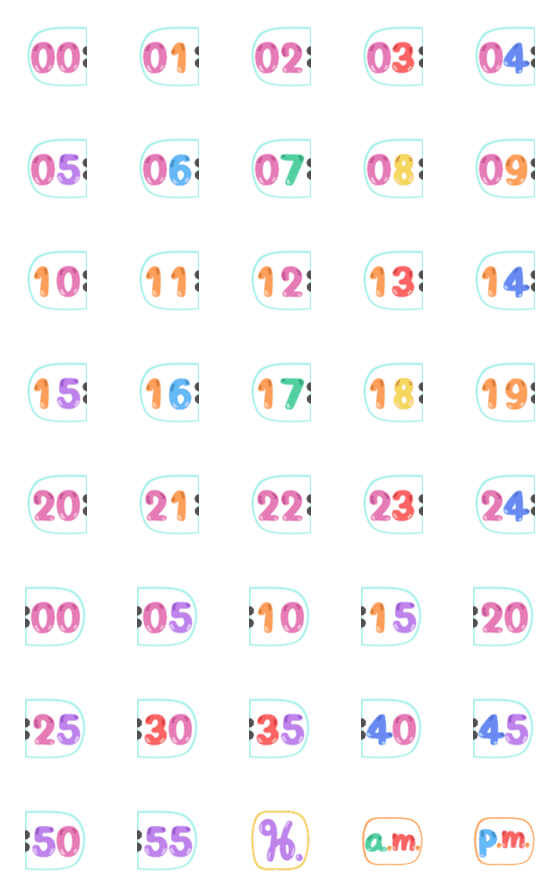 [LINE絵文字]Time every timeの画像一覧
