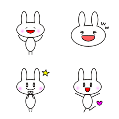 [LINE絵文字] 【うさぎちゃん】気持ち使わる絵文字集の画像