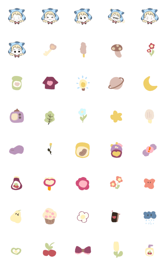 [LINE絵文字]Emoji so cute v.2の画像一覧