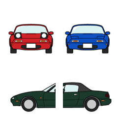 [LINE絵文字] 愛車の絵文字 -オープンカー編②の画像