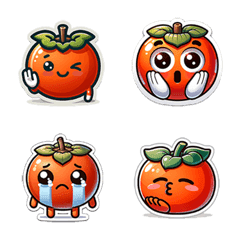 [LINE絵文字] かわいい柿の画像