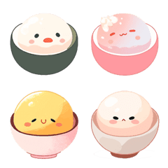 [LINE絵文字] glutinous rice balls emojiの画像