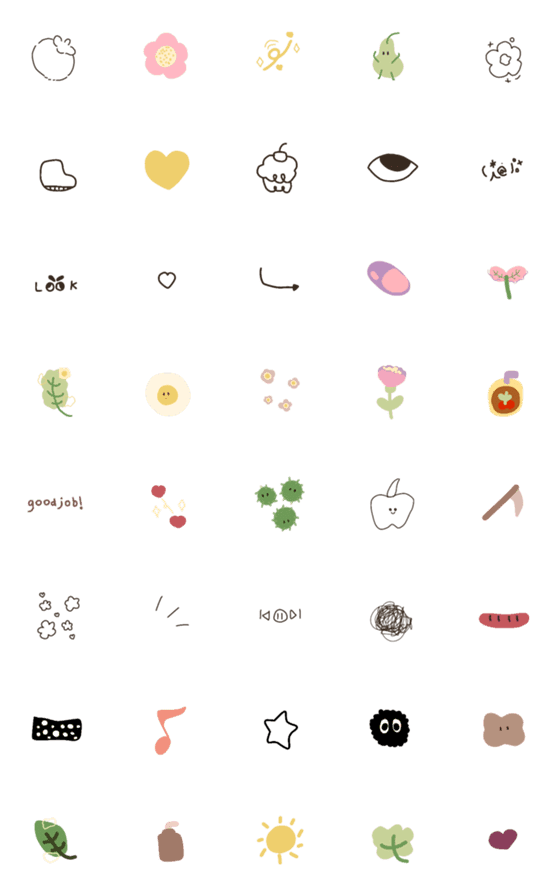 [LINE絵文字]Emoji so cute v.3の画像一覧