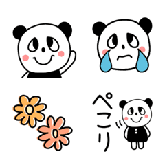 [LINE絵文字] 下がり目ぱんだの毎日使える絵文字♩の画像